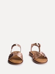Linzi Gold Twirl Cut Out Front Strap Sandals - Image 3 of 4