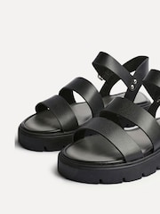 Linzi Black Tayla Wide Fit Gladiator Style Two Strap Sandals - Image 4 of 5