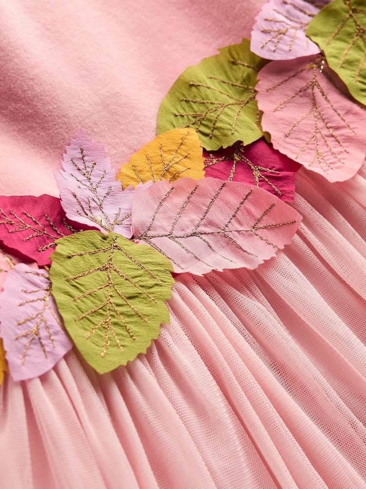 Boden Pink 100% Cotton Ottilie Velvet Tulle Dress - Image 4 of 4