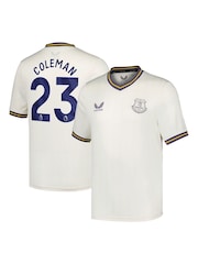 Castore White Everton Third Shirt 2024-25 Kids Coleman 23 - Image 1 of 3