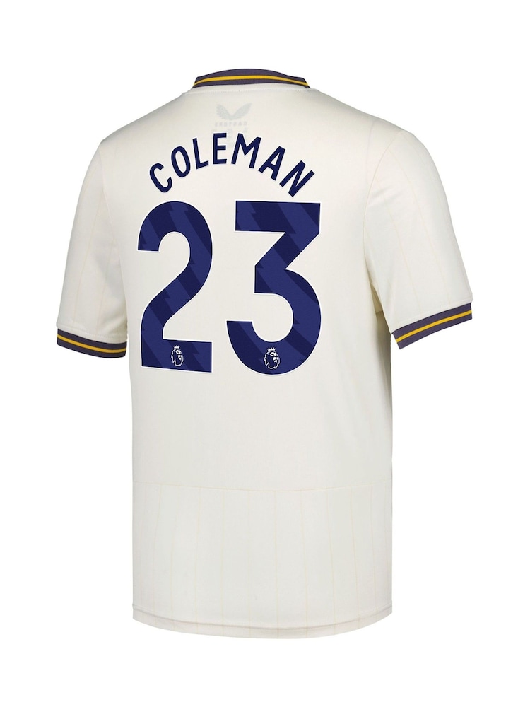 Castore White Everton Third Shirt 2024-25 Kids Coleman 23 - Image 3 of 3