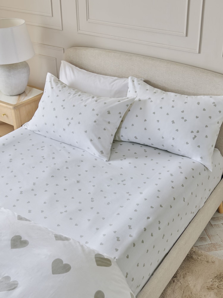 Heart Fitted Sheet and Pillowcase Set - Imagen 1 de 2 Heart Fitted Sheet and Pillowcase Set - Imagen 1 de 2