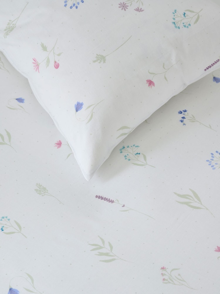 Conjunto de lençol com elástico e fronha Floral 100% cotton - Imagem 2 de 2