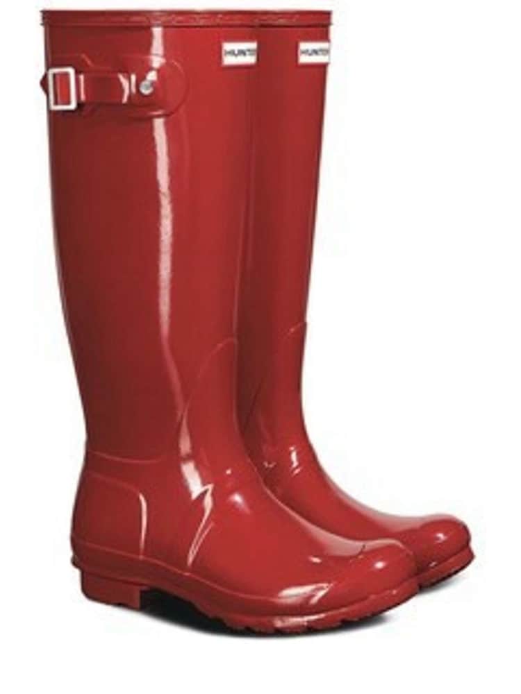 Hunter Red Original Tall Gloss Wellington Boots - Image 2 of 5