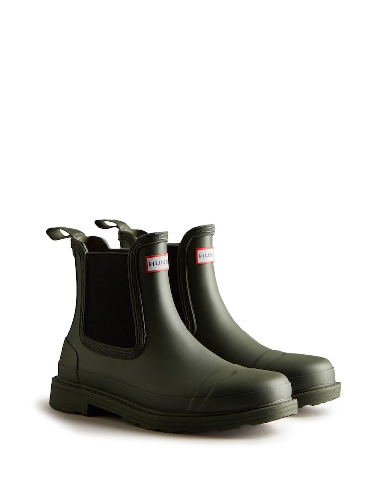 Hunter Green Commando Chelsea Boots - Image 2 of 4