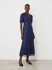 Синий - Finery Loretta Lace Midi Dress - Image 1 of 4