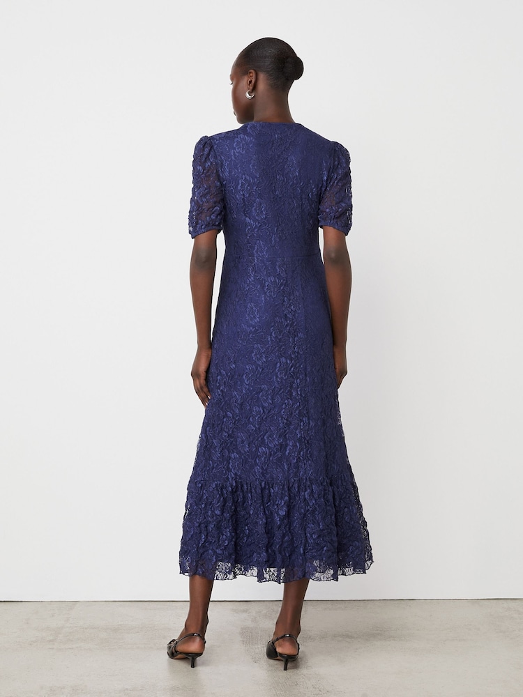 Синий - Finery Loretta Lace Midi Dress - Image 2 of 4
