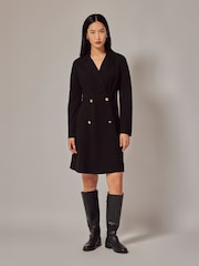 Finery Black Rosita Ponte Jersey Midi Dress - Image 1 of 4