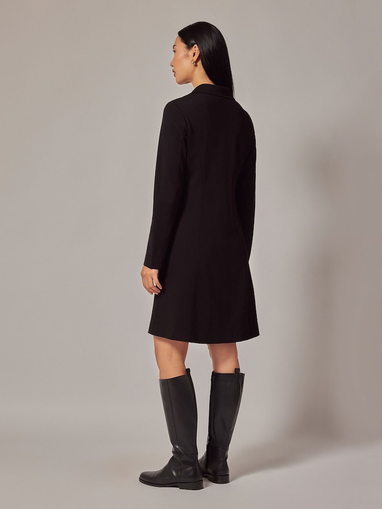 Finery Black Rosita Ponte Jersey Midi Dress - Image 2 of 4