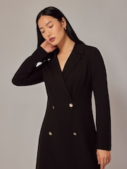 Finery Black Rosita Ponte Jersey Midi Dress - Image 3 of 4
