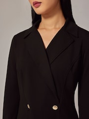 Finery Black Rosita Ponte Jersey Midi Dress - Image 4 of 4
