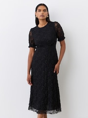 Finery Black Mela Lace Midi Dress - Image 4 of 4