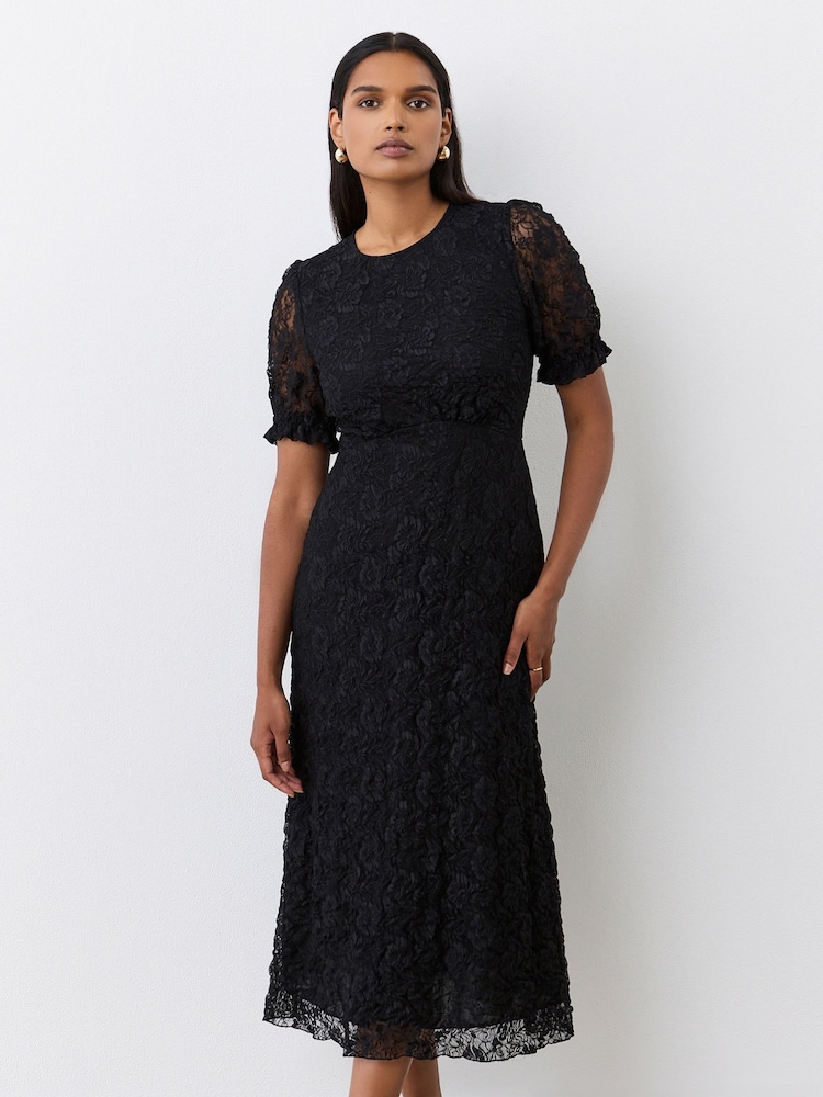 Finery Black Mela Lace Midi Dress - Image 4 of 4