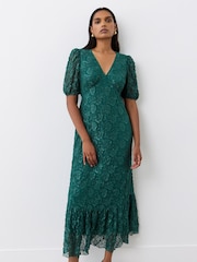 Зеленый - Finery Loretta Lace Midi Dress - Image 2 of 4