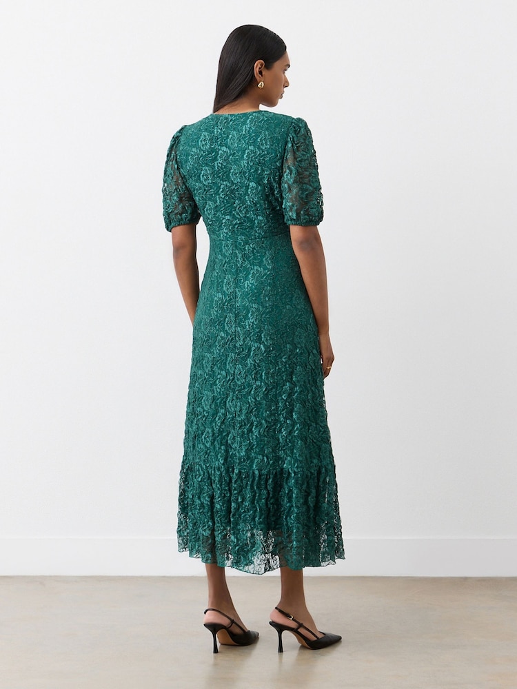 Finery Green Loretta Lace Midi Dress - Image 3 of 4