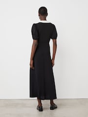 Finery Black Lois Crepe Midi Dress - Image 2 of 4