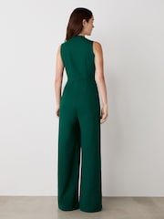 Finery Effie Bottle Green Ponte Jersey Jumpsuit - Imagen 2 de 6