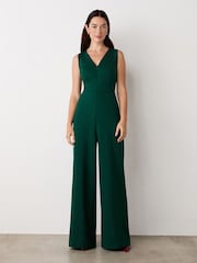 Finery Effie Bottle Green Ponte Jersey Jumpsuit - Imagen 5 de 6