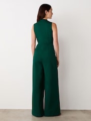 Finery Effie Bottle Green Ponte Jersey Jumpsuit - Imagen 6 de 6