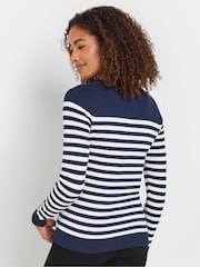 M&Co Blue Striped Crew Neck Jumper - Image 3 of 5