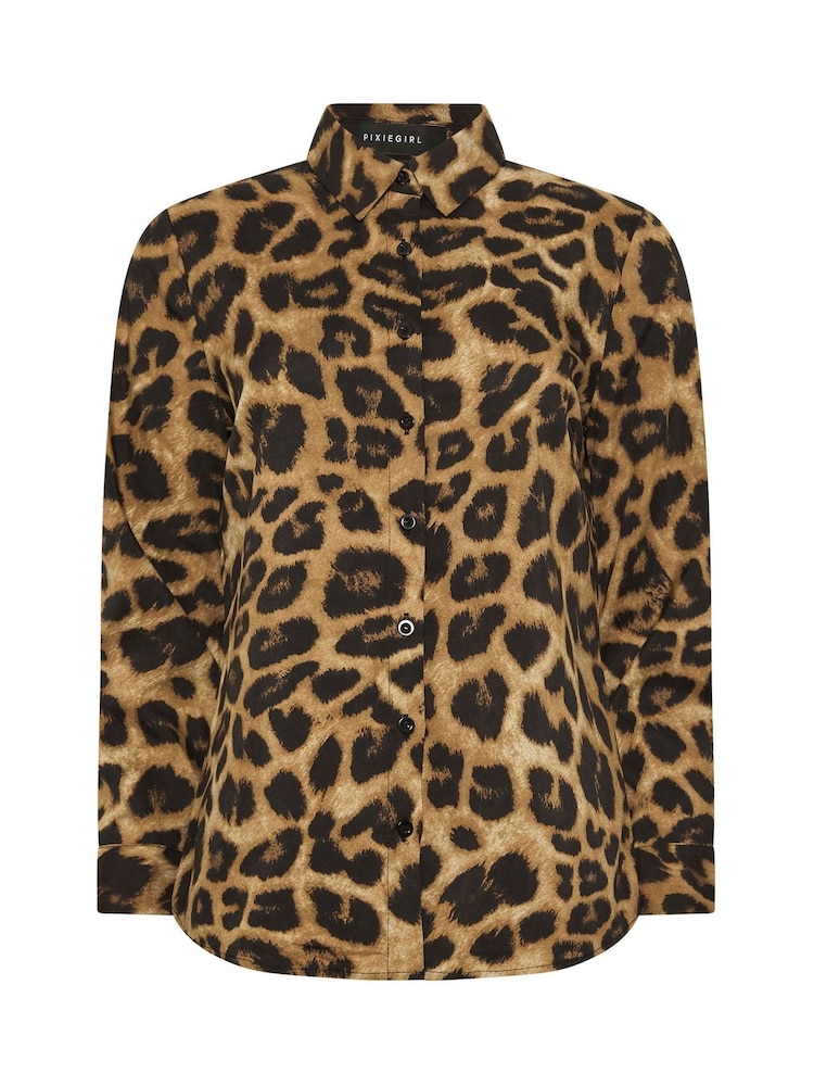 PixieGirl Petite Brown Long Sleeve Shirt - Image 3 of 3