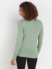 M&Co Green V-Neck Jumper - Image 3 of 5