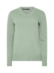 M&Co Green V-Neck Jumper - Image 5 of 5