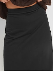 PixieGirl Petite Black Sweat Maxi 100% Cotton Skirt - Image 4 of 9