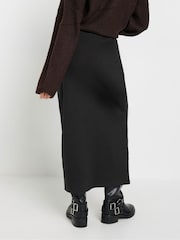 PixieGirl Petite Black Sweat Maxi 100% Cotton Skirt - Image 7 of 9