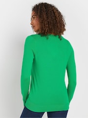 M&Co Green V-Neck Jumper - Image 3 of 5