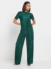 PixieGirl Petite Green Short Sleeve Plisse Top - Image 2 of 5