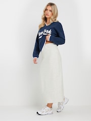 PixieGirl Petite Grey Sweat Maxi Skirt - Image 2 of 5