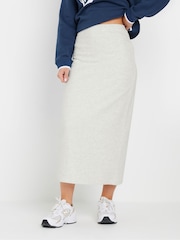 PixieGirl Petite Grey Sweat Maxi Skirt - Image 3 of 5