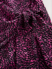 Leopardo rosa - Textured Drape Tie Front Mini Dress - Imagem 2 de 3