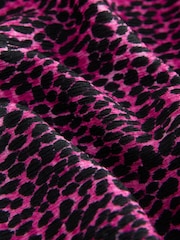 Leopardo rosa - Textured Drape Tie Front Mini Dress - Imagem 3 de 3