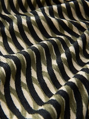 Impressão geográfica verde - Textured Drape Tie Front Mini Dress - Imagem 7 de 8