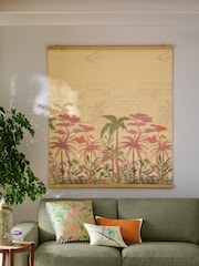 Multi XL Printed Scene Bamboo Wall Hanging Wall Art - Image 1 of 6
