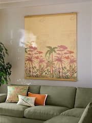 Multi XL Printed Scene Bamboo Wall Hanging Wall Art - Image 2 of 6