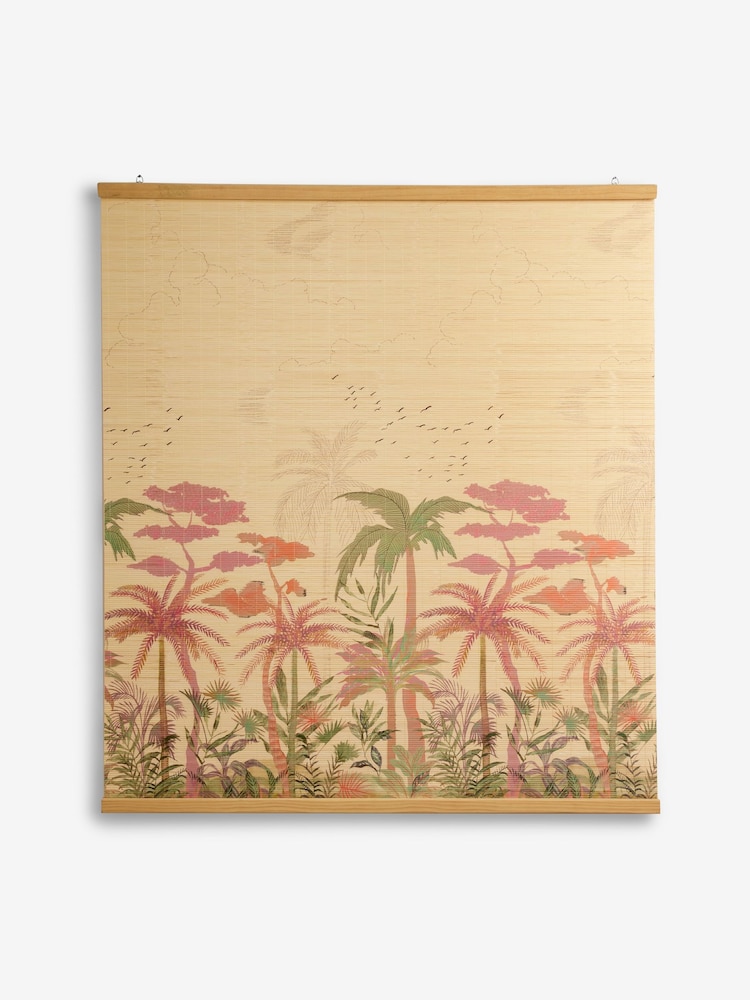 Multi XL Printed Scene Bamboo Wall Hanging Wall Art - Image 6 of 6
