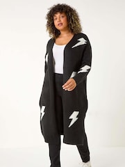 Roman Longline Estampado Curva Cardigan - Imagem 2 de 5