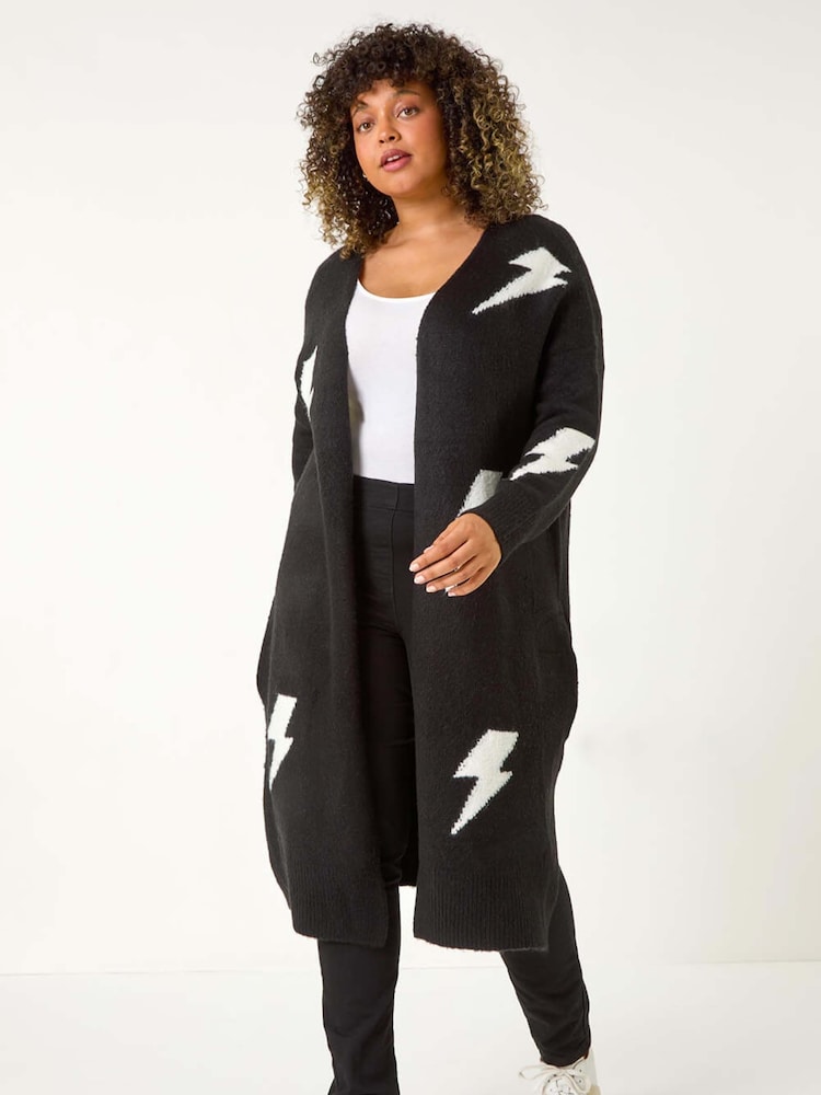 Roman Longline Estampado Curva Cardigan - Imagem 2 de 5