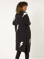 Roman Longline Estampado Curva Cardigan - Imagem 3 de 5