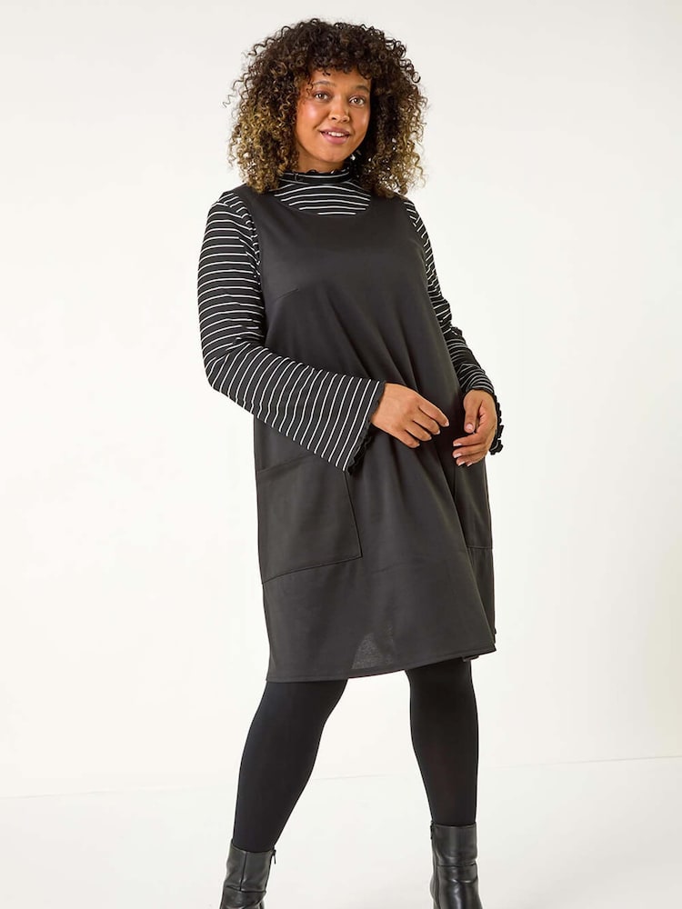 Roman Curve 2 In 1 Stripe Pinafore Dress - Imagen 2 de 5 Roman Curve 2 In 1 Stripe Pinafore Dress - Imagen 2 de 5