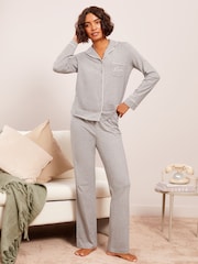 Friends Like These Grey Jersey Traditional Pyjamas Set - Image 1 of 4
