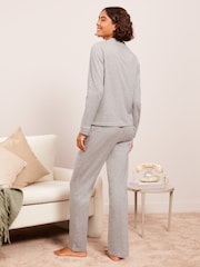 Friends Like These Grey Jersey Traditional Pyjamas Set - Image 2 of 4