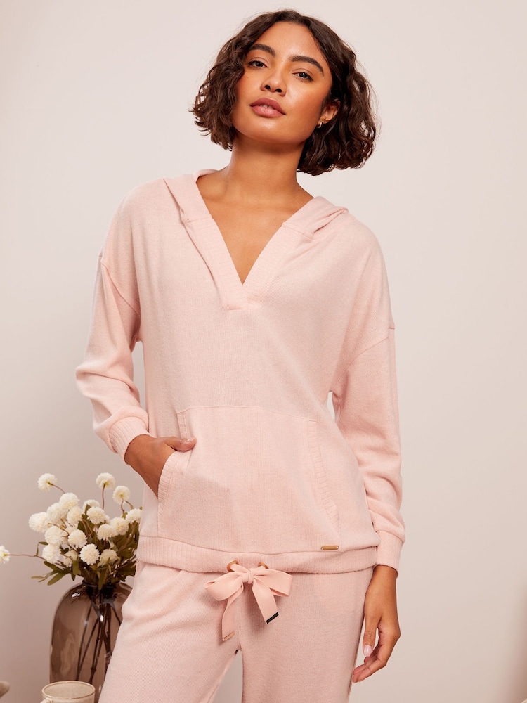 Friends Like These Pink Loungewear Hoodie - Image 1 of 4 Friends Like These Pink Loungewear Hoodie - Image 1 of 4