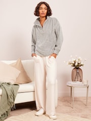 Friends Like These Grey Textured 3/4 Zip-Up Fleece - Image 2 of 4