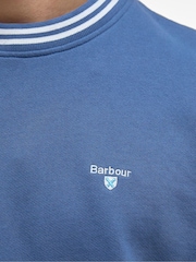 Barbour® Blue Rosford Crewneck 100% Cotton Sweatshirt - Image 4 of 5