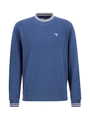 Barbour® Blue Rosford Crewneck 100% Cotton Sweatshirt - Image 5 of 5