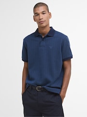 Barbour® Blue Tailored Fit Harworth Polo Shirt - Image 1 of 5